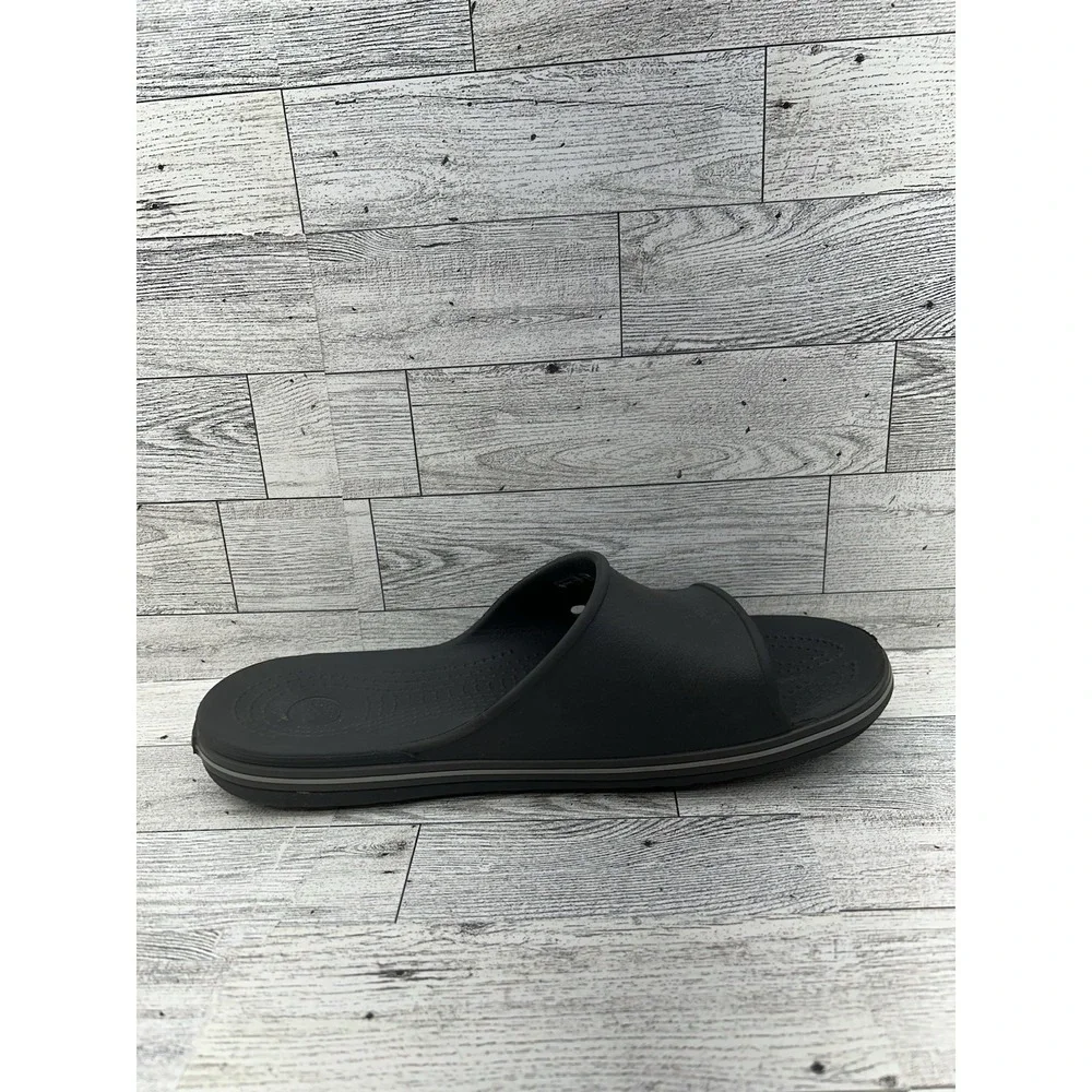Crocs‎ Crocband II Slides Flip Flops Sandals Slides Black Size Mens 8/Womens 10